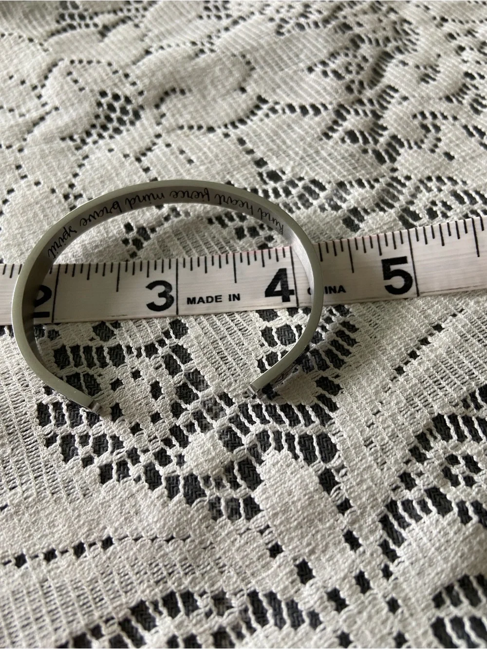 kind heart fierce mind brave heart Silver cuff bracelet
